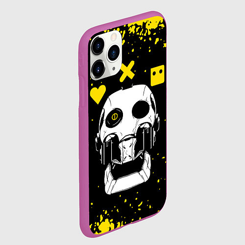Чехол iPhone 11 Pro матовый Love Death and Robots Любовь Смерть и Роботы / 3D-Фиолетовый – фото 2
