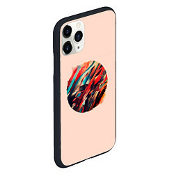 Чехол iPhone 11 Pro матовый Абстрактный кружок, цвет: 3D-черный — фото 2