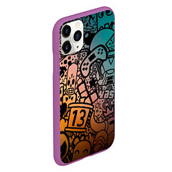 Чехол iPhone 11 Pro матовый Life is gaming, цвет: 3D-фиолетовый — фото 2