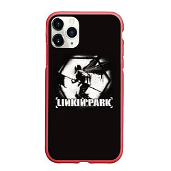 Чехол iPhone 11 Pro матовый Linkin Park рисунок баллончиком