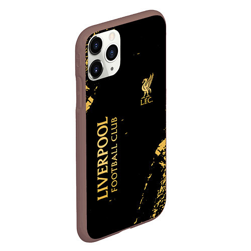 Чехол iPhone 11 Pro матовый Liverpool гранж / 3D-Коричневый – фото 2
