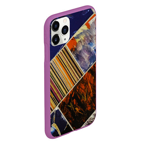 Чехол iPhone 11 Pro матовый Нарезка Из Постеров / 3D-Фиолетовый – фото 2