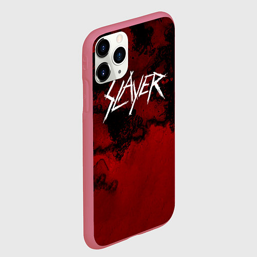 Чехол iPhone 11 Pro матовый World Painted Blood - Slayer / 3D-Малиновый – фото 2