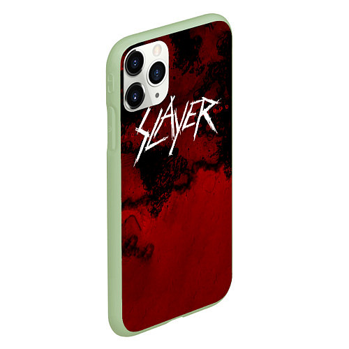 Чехол iPhone 11 Pro матовый World Painted Blood - Slayer / 3D-Салатовый – фото 2