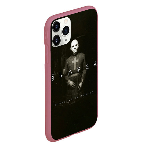 Чехол iPhone 11 Pro матовый Diabolus in Musica - Slayer / 3D-Малиновый – фото 2