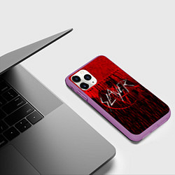 Чехол iPhone 11 Pro матовый The Vinyl Conflict - Slayer, цвет: 3D-фиолетовый — фото 2