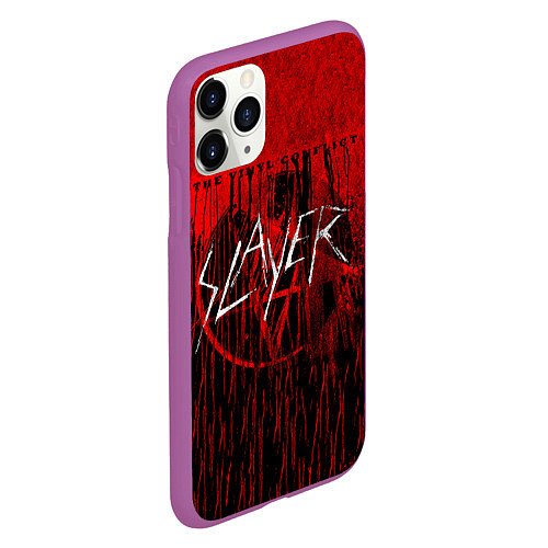 Чехол iPhone 11 Pro матовый The Vinyl Conflict - Slayer / 3D-Фиолетовый – фото 2