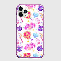 Чехол iPhone 11 Pro матовый Сейлор Мун Sailor Moon, цвет: 3D-фиолетовый
