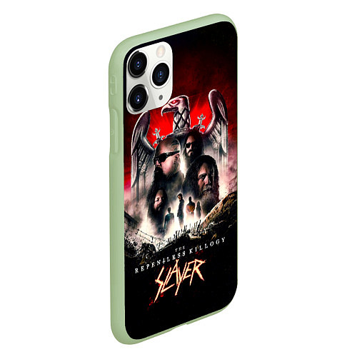 Чехол iPhone 11 Pro матовый Slayer: The Repentless Killogy / 3D-Салатовый – фото 2