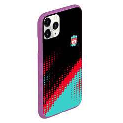 Чехол iPhone 11 Pro матовый Ливерпуль краска, цвет: 3D-фиолетовый — фото 2
