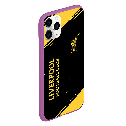 Чехол iPhone 11 Pro матовый Liverpool fc ливерпуль фс / 3D-Фиолетовый – фото 2