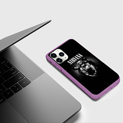 Чехол iPhone 11 Pro матовый Nirvana рок-группа, цвет: 3D-фиолетовый — фото 2
