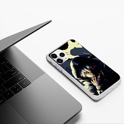 Чехол iPhone 11 Pro матовый Токийский Гуль- манга темное фэнтези, цвет: 3D-белый — фото 2
