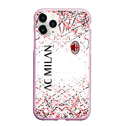 Чехол iPhone 11 Pro матовый Ac milan logo, цвет: 3D-розовый