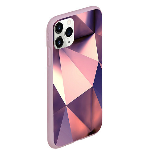 Чехол iPhone 11 Pro матовый Кристальная мозаика / 3D-Розовый – фото 2