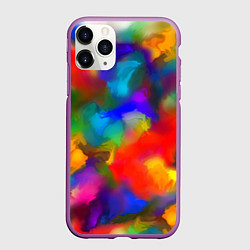 Чехол iPhone 11 Pro матовый Палитра художника, цвет: 3D-фиолетовый