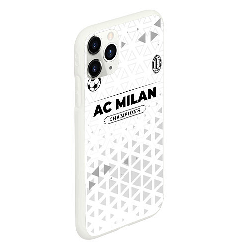 Чехол iPhone 11 Pro матовый AC Milan Champions Униформа / 3D-Белый – фото 2