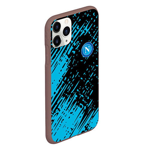 Чехол iPhone 11 Pro матовый Napoli голубая textura / 3D-Коричневый – фото 2