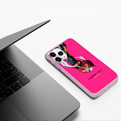 Чехол iPhone 11 Pro матовый Рука Джо Megalo Box, цвет: 3D-розовый — фото 2