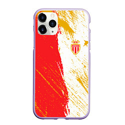 Чехол iPhone 11 Pro матовый Fc monaco фк монако краска, цвет: 3D-светло-сиреневый