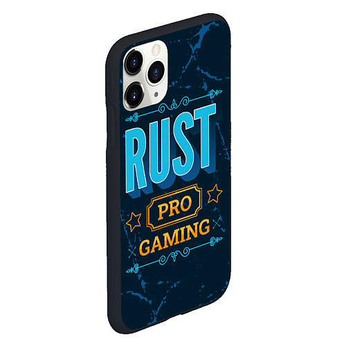 Чехол iPhone 11 Pro матовый Игра Rust: PRO Gaming / 3D-Черный – фото 2