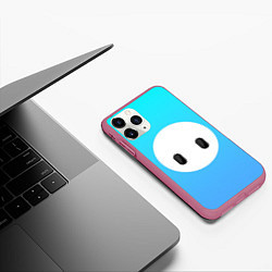 Чехол iPhone 11 Pro матовый Fall Guy blue, цвет: 3D-малиновый — фото 2