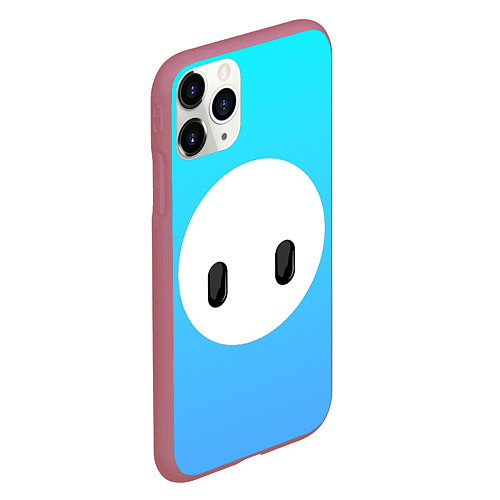 Чехол iPhone 11 Pro матовый Fall Guy blue / 3D-Малиновый – фото 2