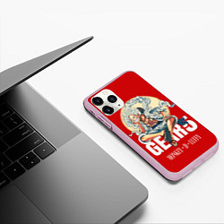 Чехол iPhone 11 Pro матовый ЛУФФИ 5 ГИР ONE PIECE На луне, цвет: 3D-розовый — фото 2