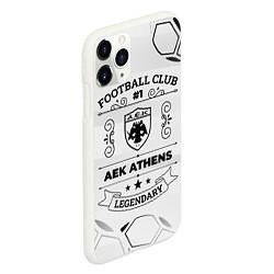 Чехол iPhone 11 Pro матовый AEK Athens Football Club Number 1 Legendary, цвет: 3D-белый — фото 2