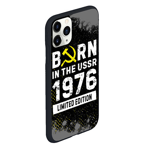 Чехол iPhone 11 Pro матовый Born In The USSR 1976 year Limited Edition / 3D-Черный – фото 2