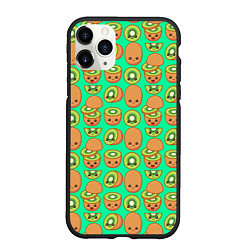 Чехол iPhone 11 Pro матовый POSITIVE KIWI FRUIT, цвет: 3D-черный