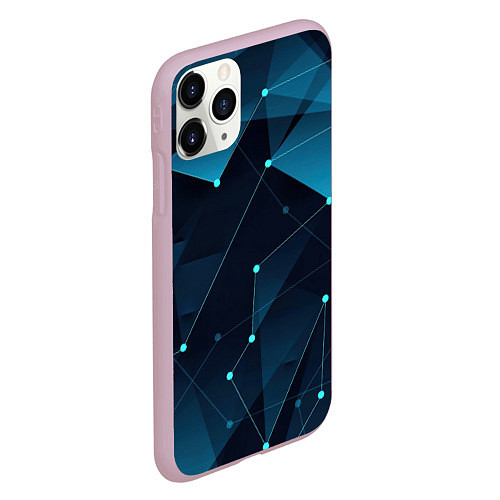 Чехол iPhone 11 Pro матовый Кибернетические звёзды / 3D-Розовый – фото 2