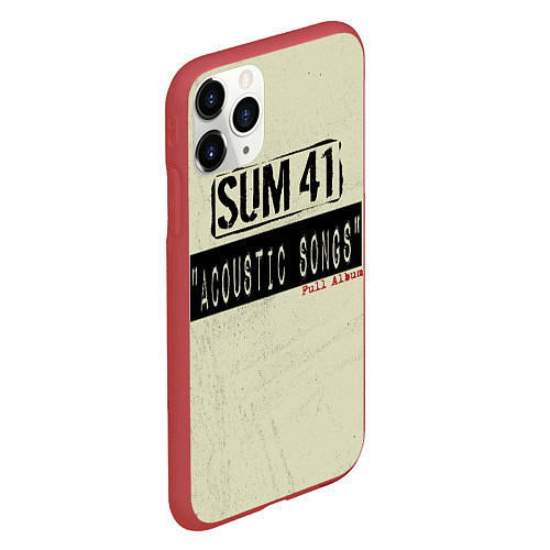 Чехол iPhone 11 Pro матовый Sum 41 - The Acoustics Full Album / 3D-Красный – фото 2