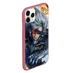 Чехол iPhone 11 Pro матовый Metal Gear Rising: Revengeance, цвет: 3D-малиновый — фото 2