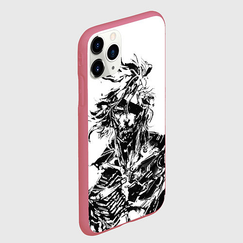 Чехол iPhone 11 Pro матовый Metal Gear Rising: Revengeance / 3D-Малиновый – фото 2