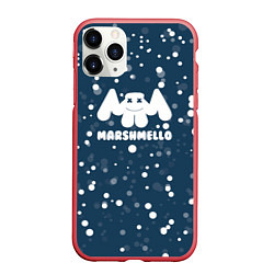 Чехол iPhone 11 Pro матовый Marshmello крапинки