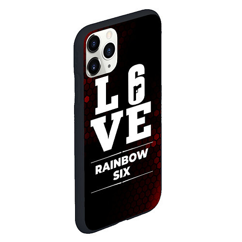 Чехол iPhone 11 Pro матовый Rainbow Six Love Классика / 3D-Черный – фото 2
