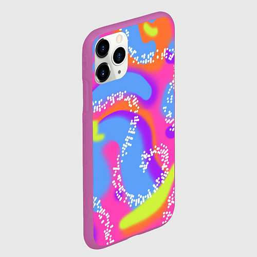 Чехол iPhone 11 Pro матовый Барби и Кен паттерн костюм / 3D-Фиолетовый – фото 2