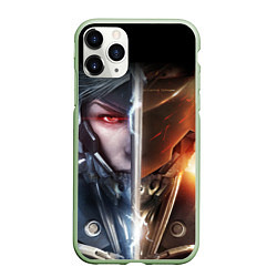 Чехол iPhone 11 Pro матовый METAL GEAR RISING САМУРАЙ, цвет: 3D-салатовый