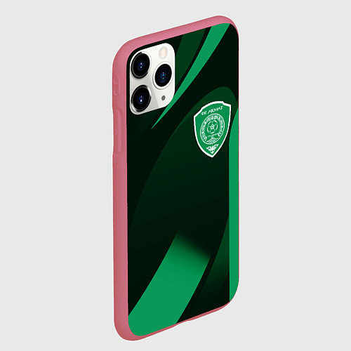 Чехол iPhone 11 Pro матовый Футбольный клуб АХМАТ ЧЕЧНЯ / 3D-Малиновый – фото 2