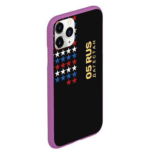 Чехол iPhone 11 Pro матовый Дагестан 05 RUS / 3D-Фиолетовый – фото 2