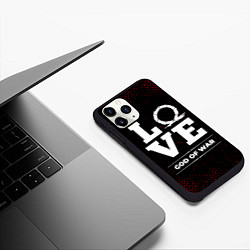 Чехол iPhone 11 Pro матовый God of War Love Классика, цвет: 3D-черный — фото 2