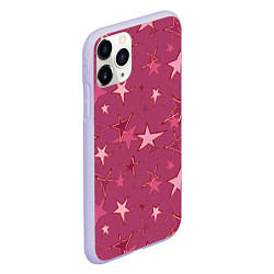 Чехол iPhone 11 Pro матовый Terracotta Star Pattern, цвет: 3D-светло-сиреневый — фото 2