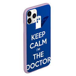 Чехол iPhone 11 Pro матовый Keep calm Im the Doctor, цвет: 3D-сиреневый — фото 2