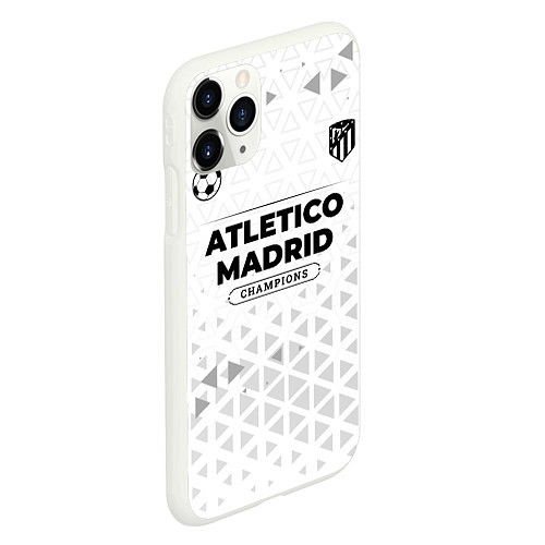 Чехол iPhone 11 Pro матовый Atletico Madrid Champions Униформа / 3D-Белый – фото 2