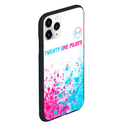 Чехол iPhone 11 Pro матовый Twenty One Pilots Neon Gradient, цвет: 3D-черный — фото 2