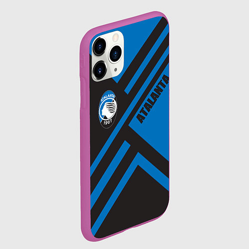 Чехол iPhone 11 Pro матовый Фанат клуба Аталанта / 3D-Фиолетовый – фото 2