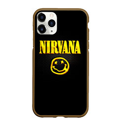 Чехол iPhone 11 Pro матовый NIRVANA соты, цвет: 3D-коричневый