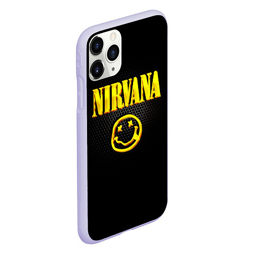 Чехол iPhone 11 Pro матовый NIRVANA соты / 3D-Светло-сиреневый – фото 2