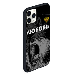 Чехол iPhone 11 Pro матовый Любовь Россия Медведь, цвет: 3D-черный — фото 2